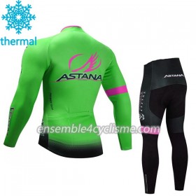 Tenue Maillot M/L + Collant 2017 Astana Pro Team Enfant Hiver Thermal Fleece N002